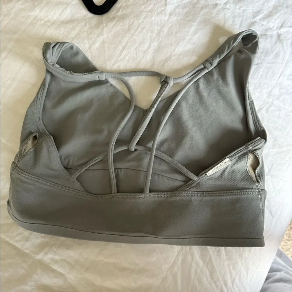 Athletic Works Gray Sports Bra with Strappy Back